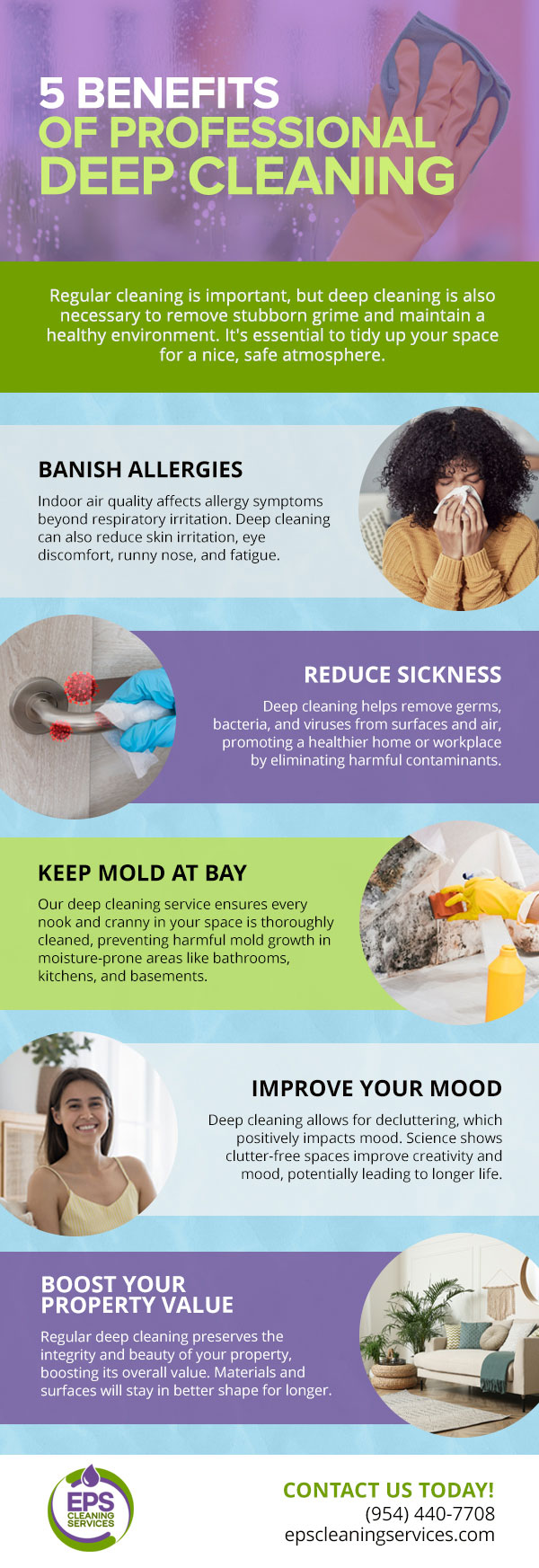 Top Five Benefits of Hiring Professionals to Handle Your Deep Cleaning
